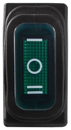 KCD3-103W GR/B Перемикач 1 клав. перекидний вологозахищений зелений