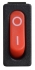 KCD1-12-101 R/B  Перемикач 1 клав. (червона овальна клавіша)