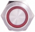 TYJ 22-271 Кнопка металева пласка з підсвічуванням, 1NO+1NC, червона 220V.