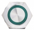 TYJ 22-271 Кнопка металева пласка з підсвічуванням, 1NO+1NC, зелена  24V.